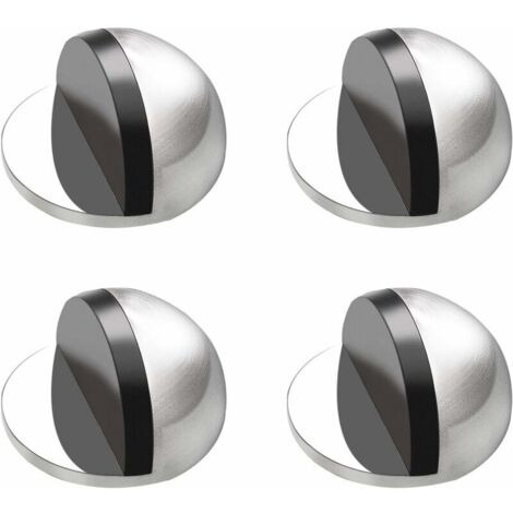 Türstopper Türblock – Edelstahl-Türstopper, selbstklebender Türstopper, Türstopper zum Schutz von Türen und Wänden, Chrom-Türstopper (4 Stück)