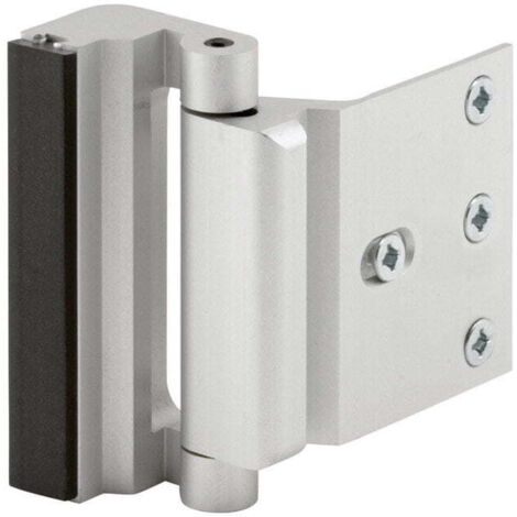 Türverstärkungsschloss, 7,6 cm Dornmaß, Aluminiumkonstruktion, Oberfläche in Satin-Nickel eloxiert