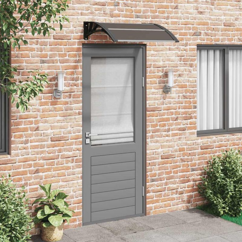 Türvordach Schwarz 80x75 Cm Polycarbonat Vidaxl