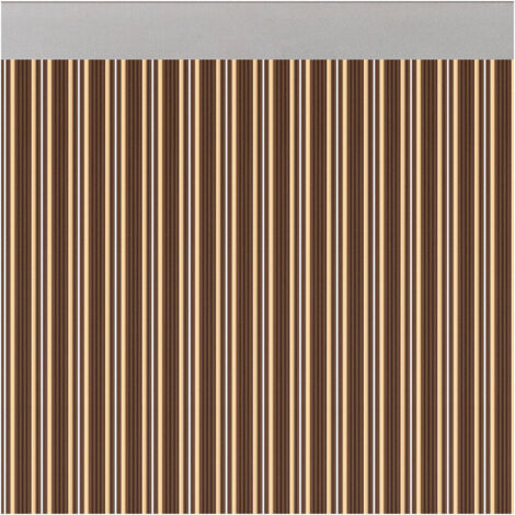 Türvorhang Modell „Ferrara“, undurchsichtig, Farbe Braun-Elfenbein, 90 x 210 cm, M63122 Acudam