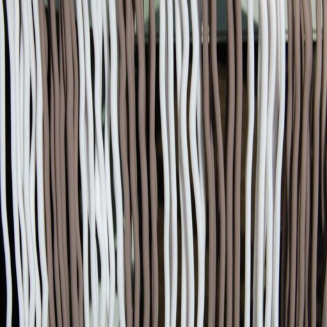 CASA Türvorhang ALBI 2 – Fliegenvorhang, 100x230 Cm, Weiß Transparent, Mit Aluschiene