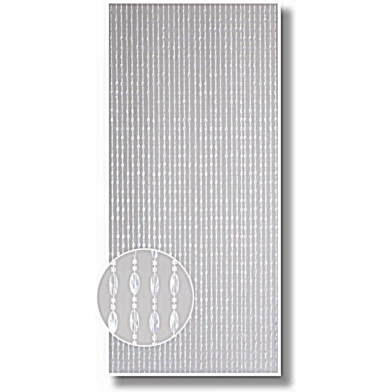 Transparenter Perlenvorhang 90x200cm - Insektenschutz & Deko Für Balkontüren Im Wellen-Design