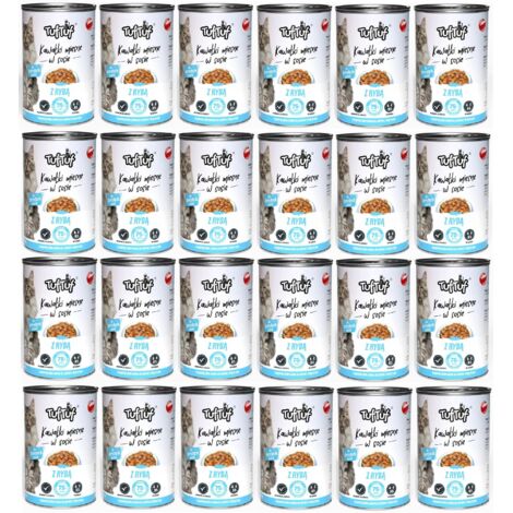 TUF TUF Comida húmeda para gatos Trozos de carne Pescado 415 g x 24 uds