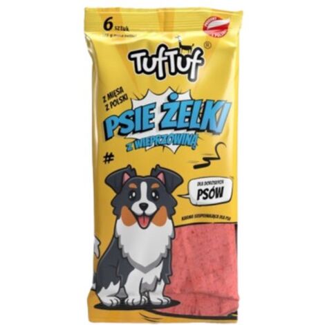 Tuf Tuf  Hunde-Gelee-Streifen mit Schweinefleisch, 6 Stück.