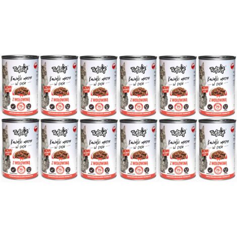 TUF TUF Katzenfutter PIECES IN SAUCE Rind 415g x 12 Stück