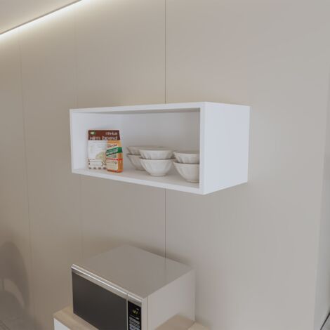 TUHOME Armoire Murale Hard Rock en Mélamine avec Rangement Ouvert