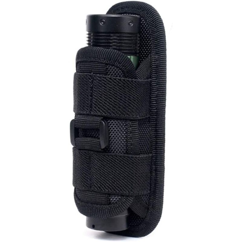 Aougo - tui pour Lampe de Poche, Tactique Militaire Nylon Imperméable Sacoche de Lampe Torche Etui Poche Lampe de Poche Pour La Chasse En Plein Air