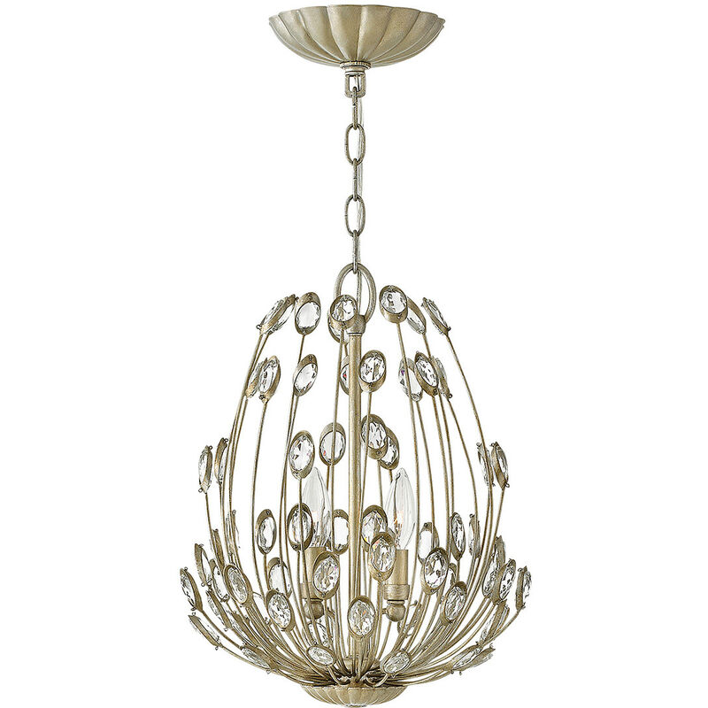 Elstead Tulah - 3 Light Ceiling Pendant Silver, E14