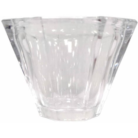 LTDE Tulipa de cristal transparente DIAMANTE 8,5x4x5cm con apertura de 2.4cm