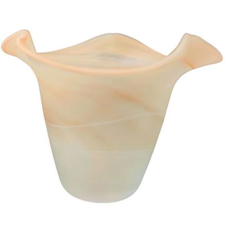 LTDE Tulipa in Vetro COLOMA Bianco Opaco Stile Alabastro 10x12cm Apertura 3cm