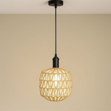 Tulipa LED de Cuerda Natural 4W 3000K 203mm x 165mm para Lámpara de Techo