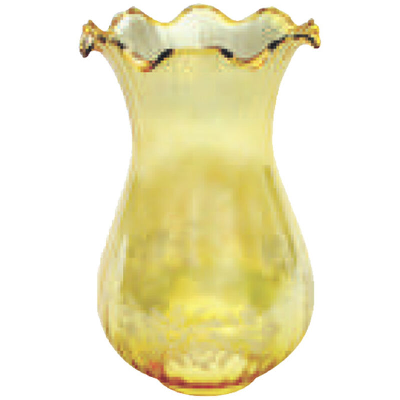 Cádiz abat-jour en verre ambré 19,5x12cm bouche 5,5cm