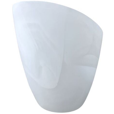 LTDE Tulipe en Verre COLOMA Blanc Mat Albâtre 10x12cm Ouverture 3cm