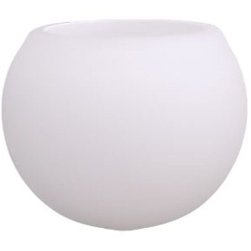 Tulipe en verre mini bola opale blanche mate 4,5x3,5 cm