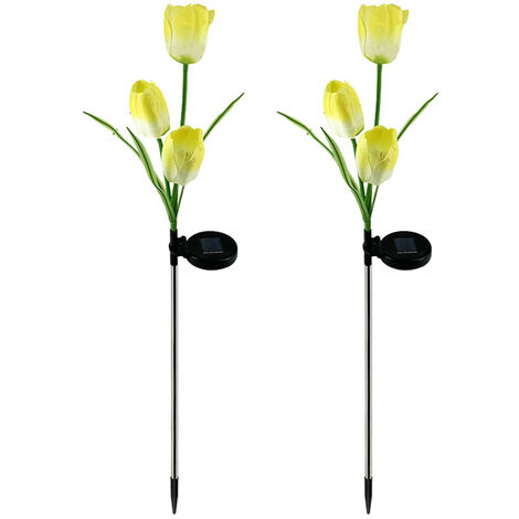 Tulipe Solaire Extérieure LED Flower Light, IP65 étanche, Lampe de