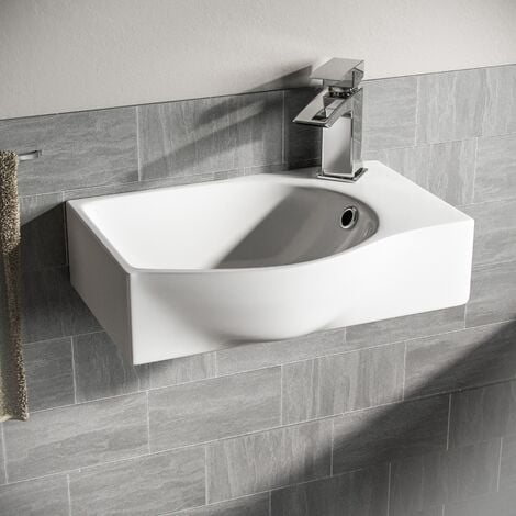 Tulla Wall Hung Rectangle Basin Sink