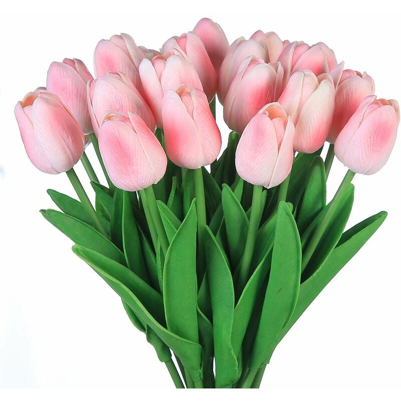 Ineasicer - Fleur Artificielle Tulipe Fausse Fleur Matériel De Latex Vrai Toucher De Mariage Chambre La Famille Hôtel Fête Intérieur Salle d'étude