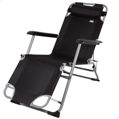 Tumbona Aktive Negro 153 x 33 x 47 cm