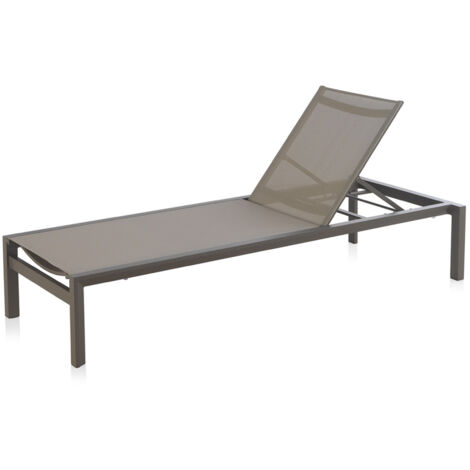 Tumbona Aluminio Taupe Con Textiline Taupe  Collecion White
