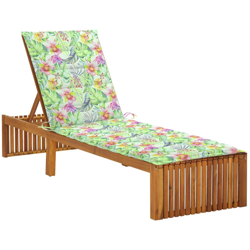 

Tumbona con cojin madera maciza de acacia