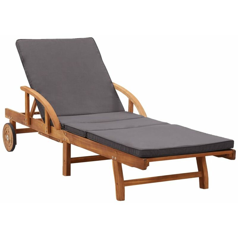 

Tumbona con cojin madera maciza de acacia