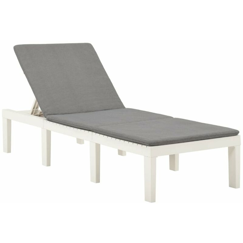 

Tumbona con cojin plastico blanco