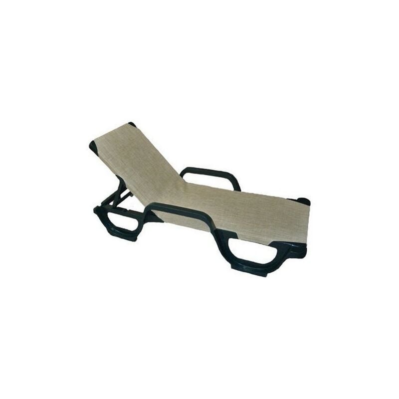 

Tumbona COSTASOL, apilable, polipropileno color antracita, tejido textilene beige