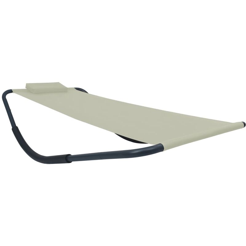 

Tumbona de acero color crema 200x90 cm