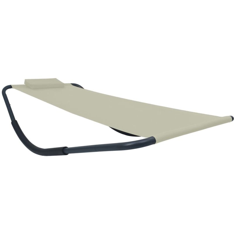 

vidaXL Tumbona de acero color crema 200x90 cm - Crema