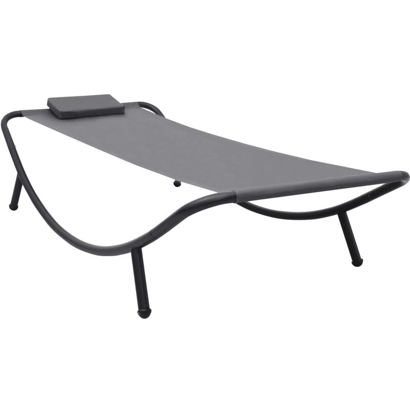 

Tumbona de acero gris 200x90 cm - Gris
