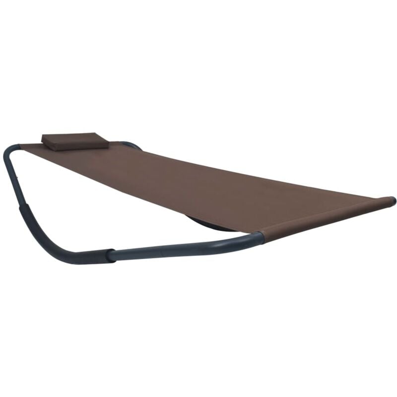 

vidaXL Tumbona de acero marrón 200x90 cm - Marrón