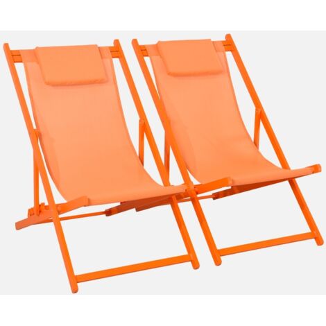 Tumbona de aluminio multi posiciones, set de 2