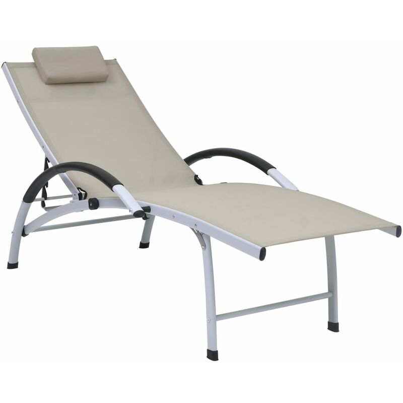 

Tumbona de aluminio textilene crema