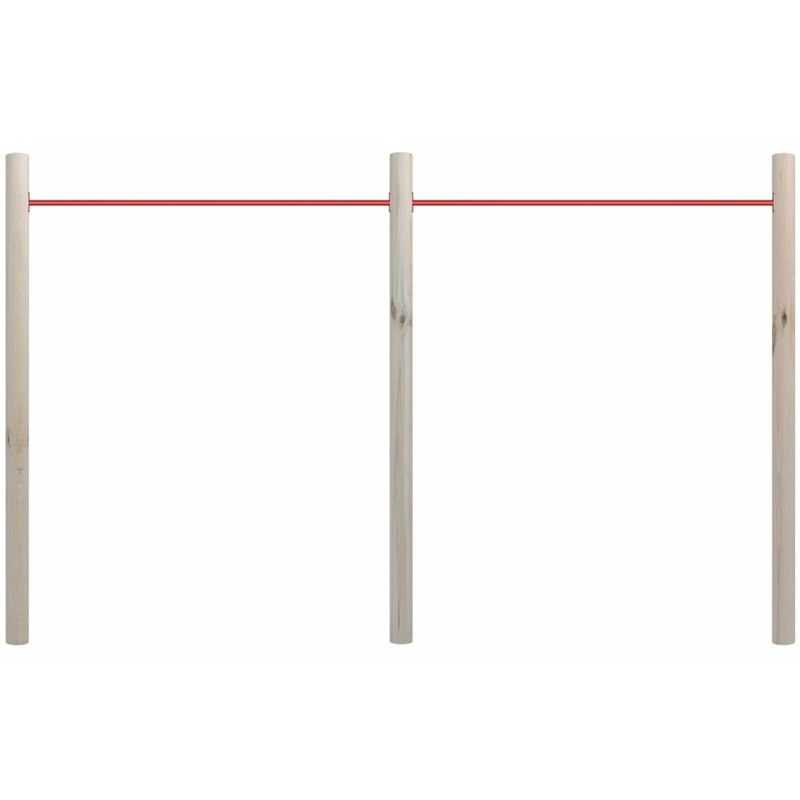 

Happyshopping - Tumbona de jardin 272x170 cm madera de pino impregnada y acero