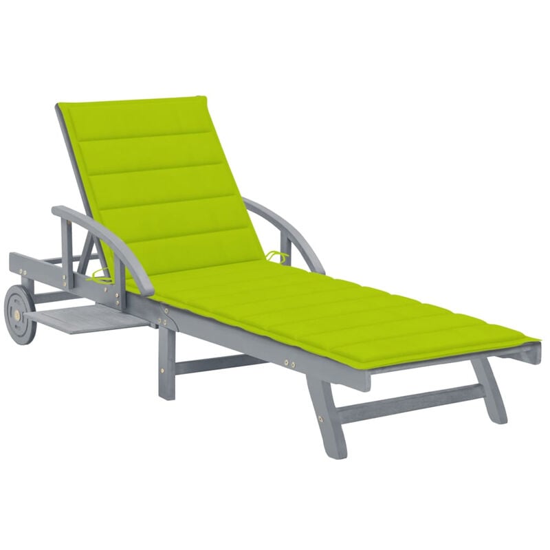 

Tumbona de jardin con cojin madera maciza de acacia