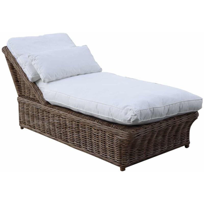 

Tumbona de Jardín de Ratán Natural Chillvert Parma 169x73x73 cm con Cojines