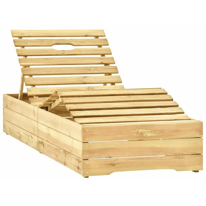 

Tumbona de madera de madera de pino impregnada verde