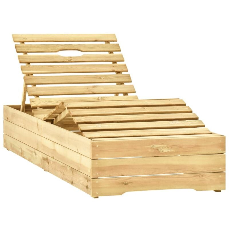 

Tumbona de madera de madera de pino impregnada verde