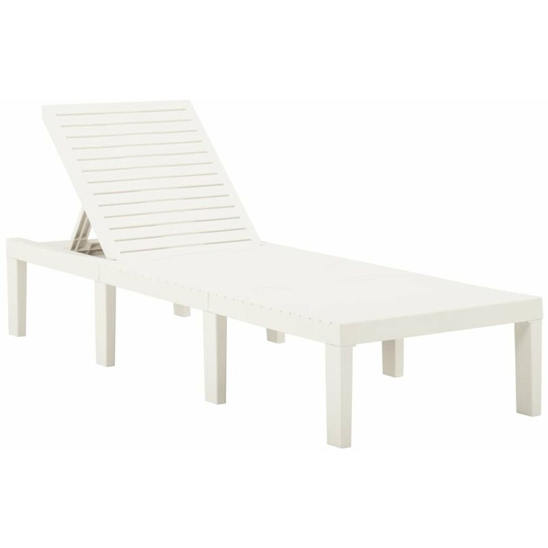 

Tumbona de plastico blanco