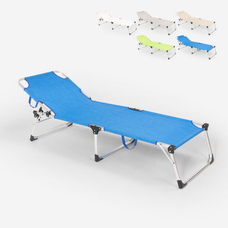 

Tumbona de playa para jardín de aluminio Seychelles | Azul Marino