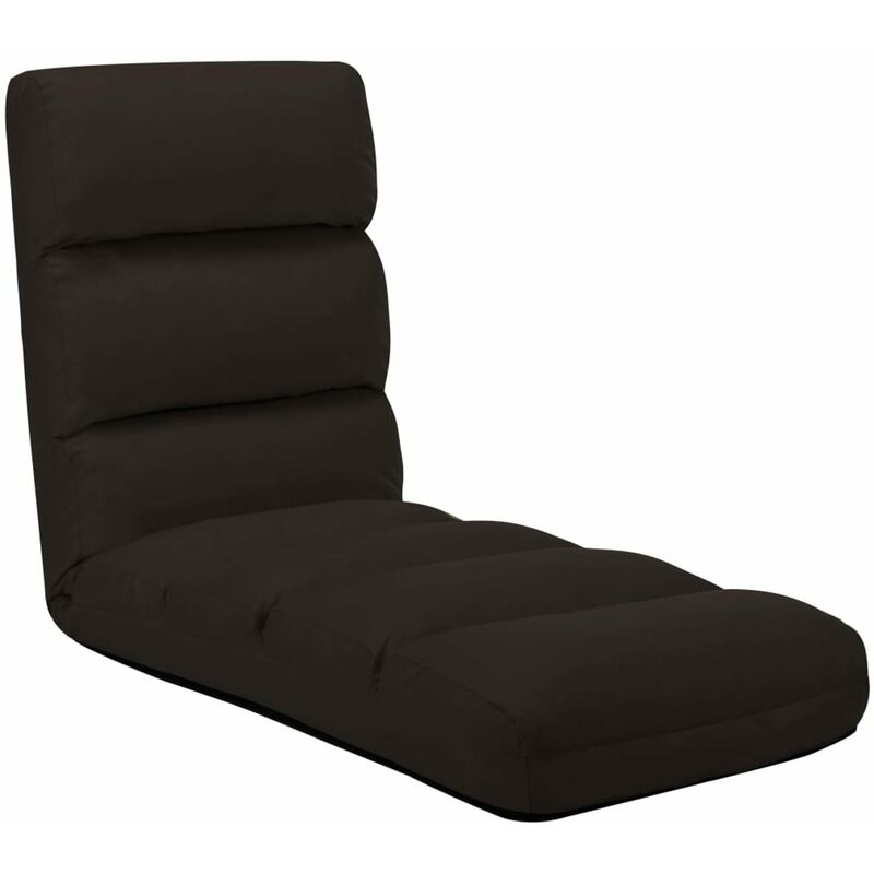 

Tumbona de suelo plegable de cuero sintetico marron