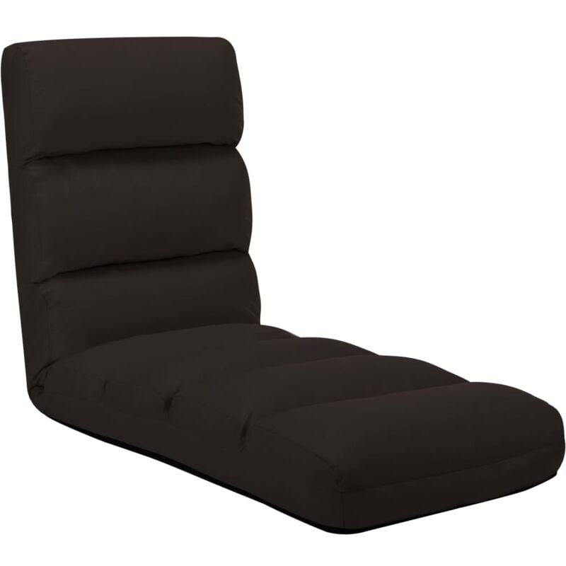 

vidaXL Tumbona de Suelo Plegable de Cuero Sintético Marrón - Marrón