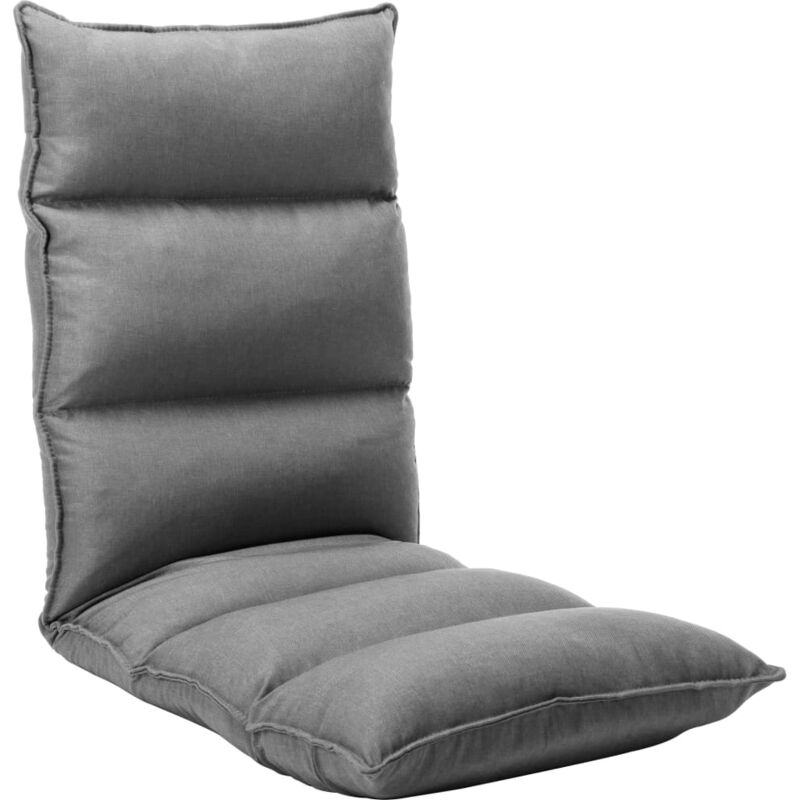 

vidaXL Tumbona de Suelo Plegable de Tela Gris Claro - Gris