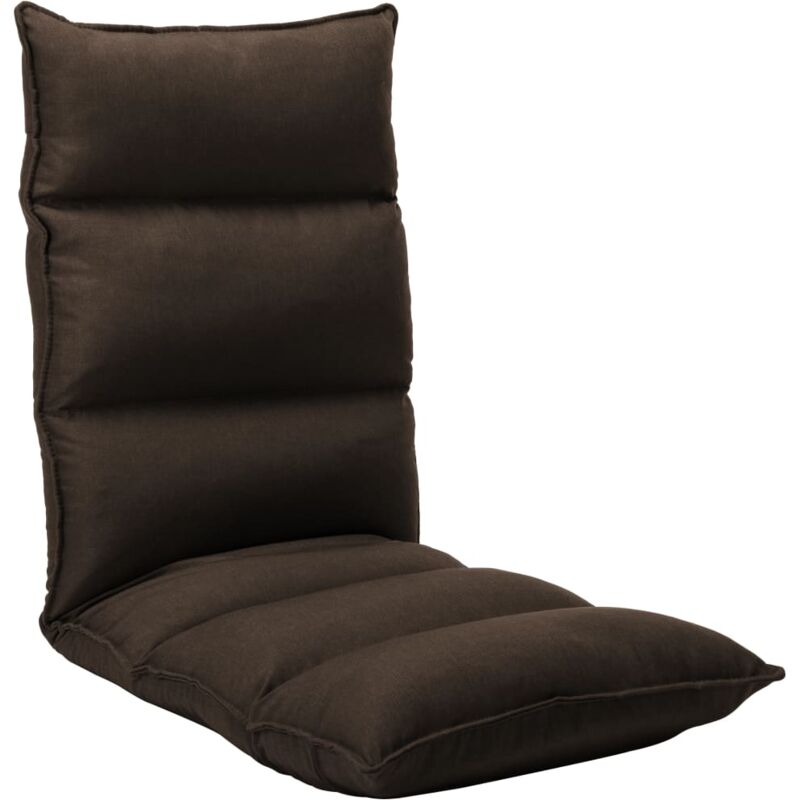 

vidaXL Tumbona de Suelo Plegable de Tela Marrón - Marrón