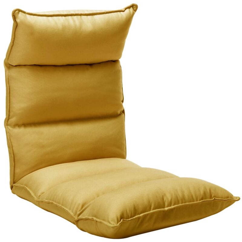 

vidaXL Tumbona de Suelo Plegable de Tela Amarillo Mostaza - Amarillo