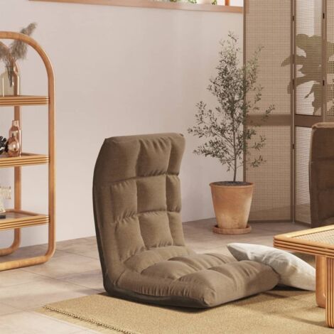 Tumbona de suelo plegable de tela gris taupe vidaXL