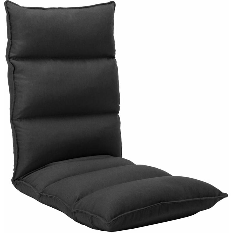 

Tumbona de suelo plegable de tela negra