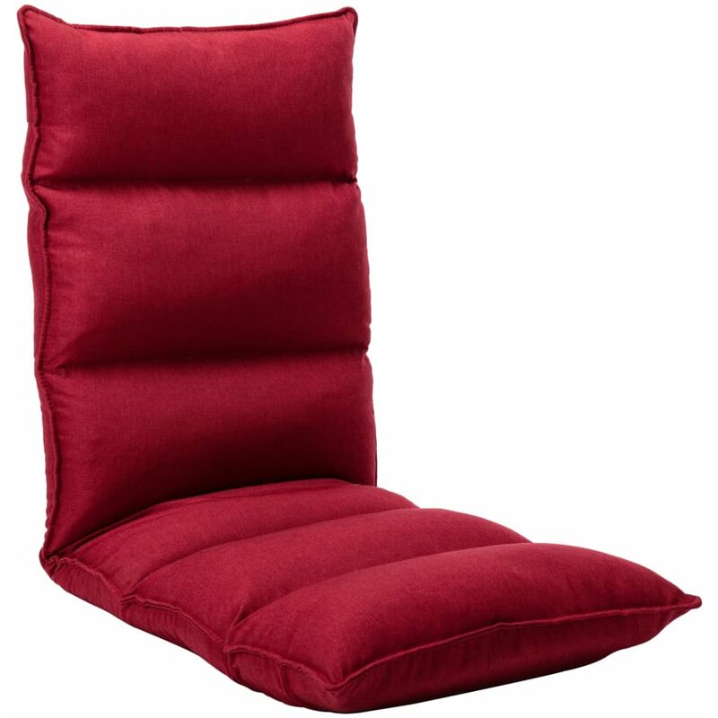 

Tumbona de suelo plegable de tela rojo vino tinto
