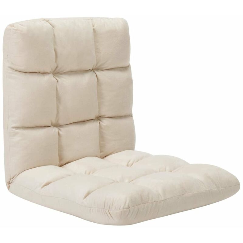 

Tumbona de suelo plegable microfibra crema