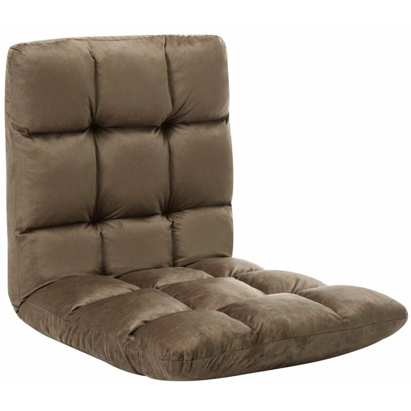 

Tumbona de suelo plegable microfibra gris taupe